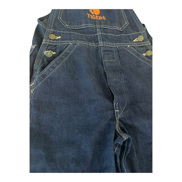 Vintage Clemson Tigers Liberty Youth Size 8 Bib Overalls Denim - Picture 3 of 11